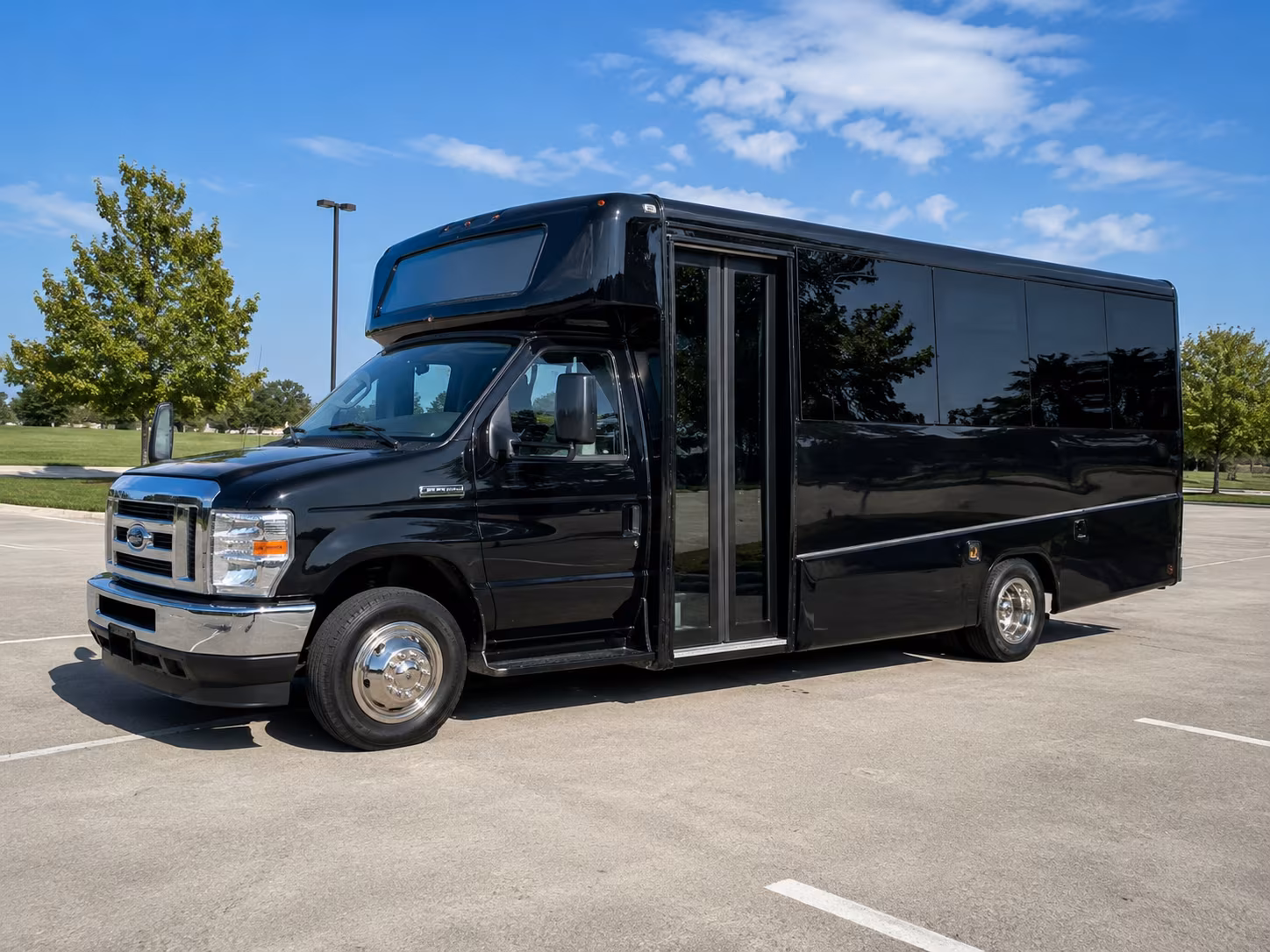 Peoria Airport Shuttle & Transportation party bus exterior