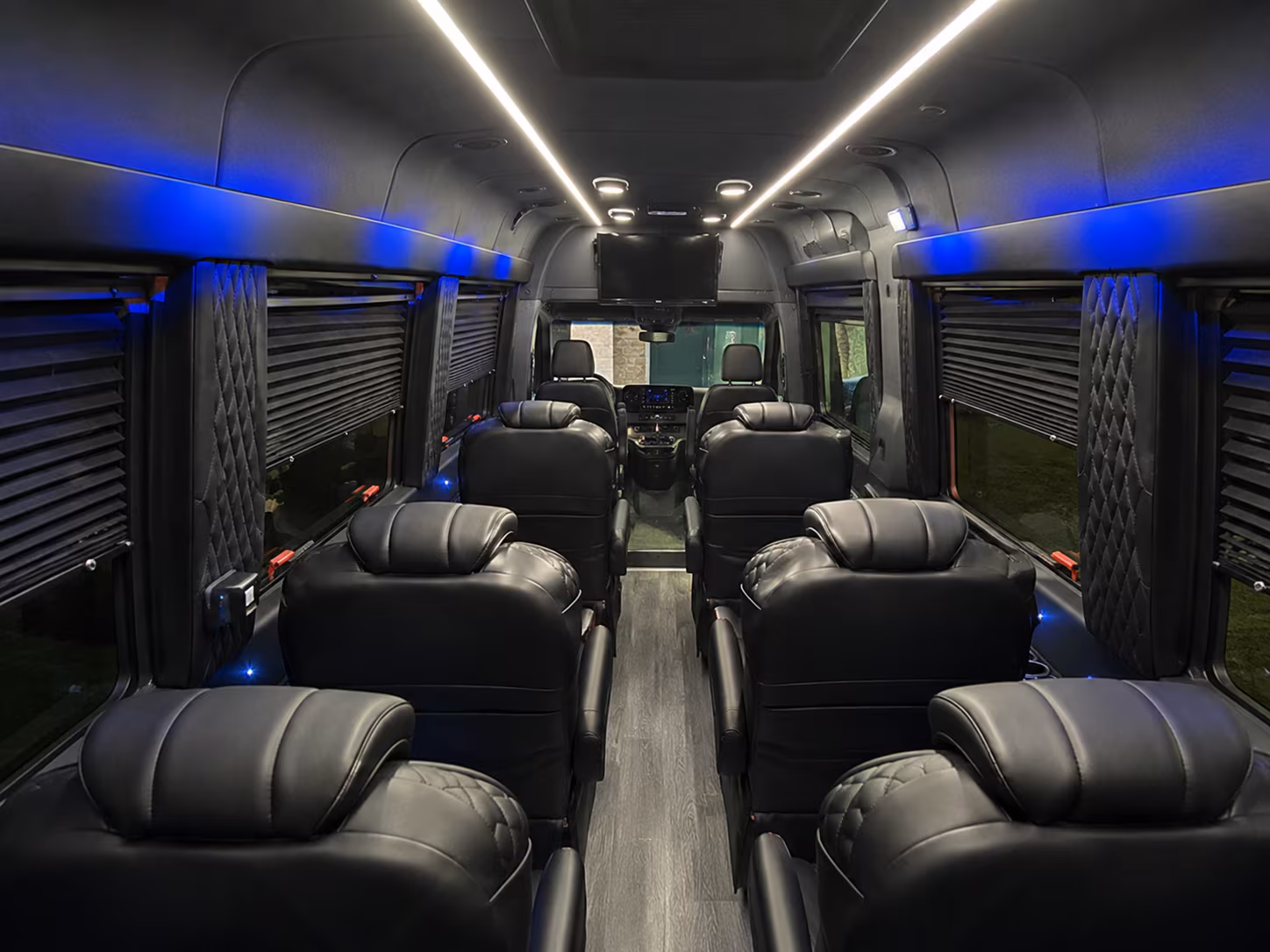 Peoria Airport Shuttle & Transportation party bus interior