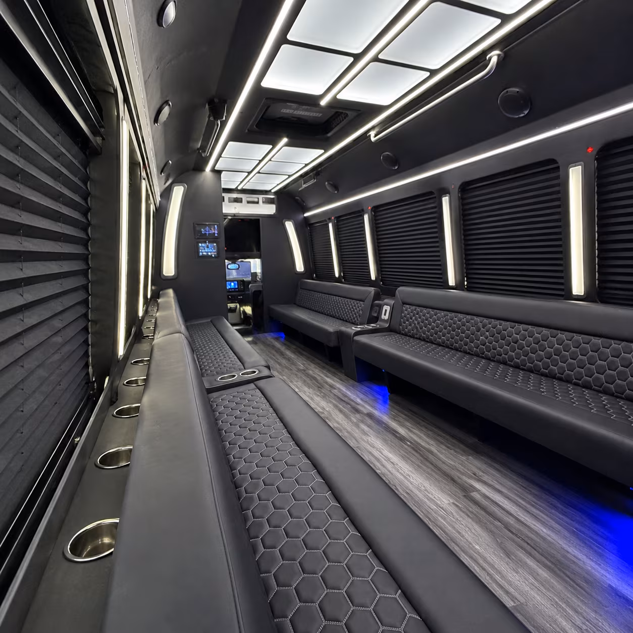 Peoria Bachelor & Bachelorette Transportation party bus exterior