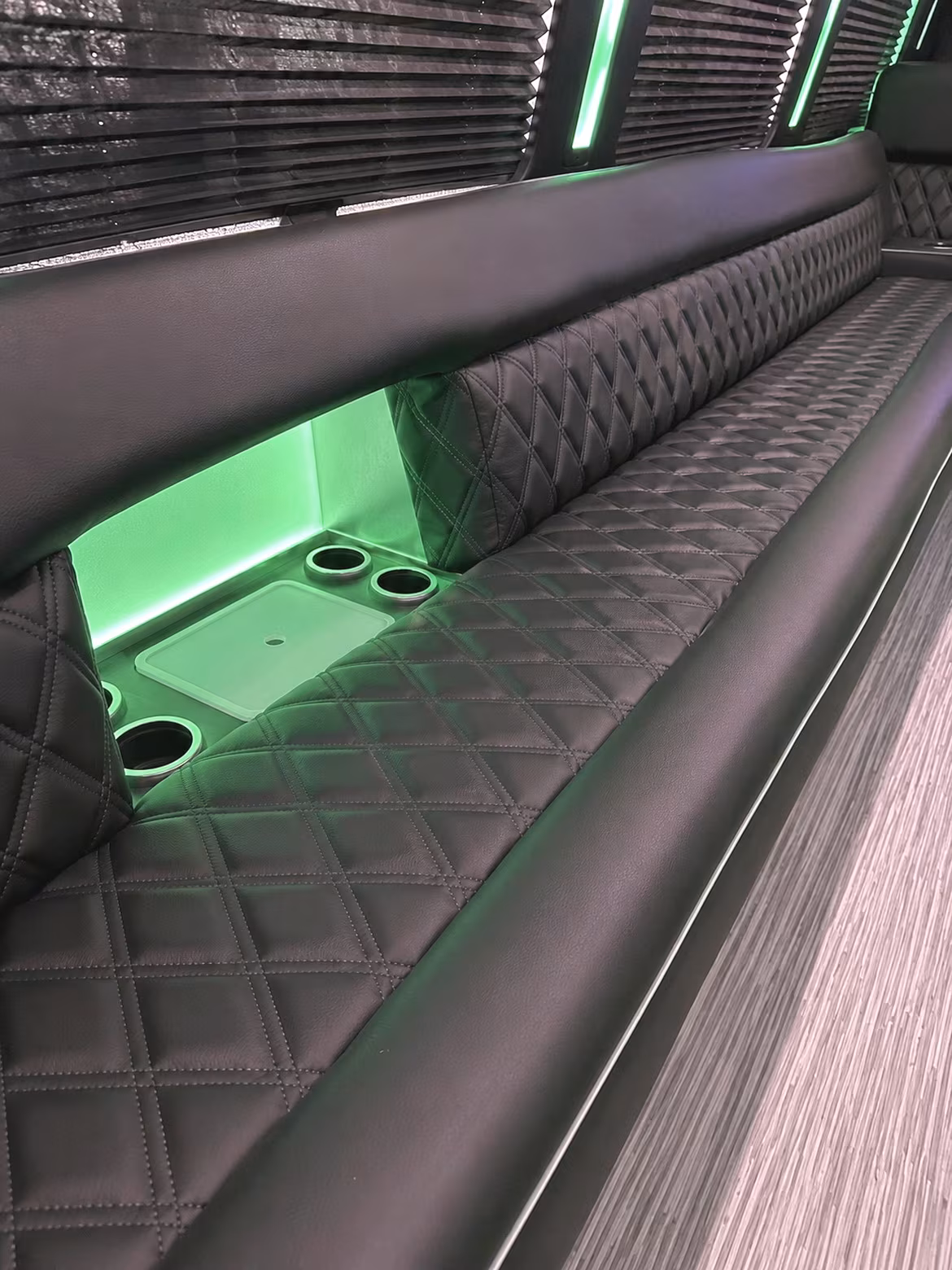 Peoria Private Event Transportation party bus interior