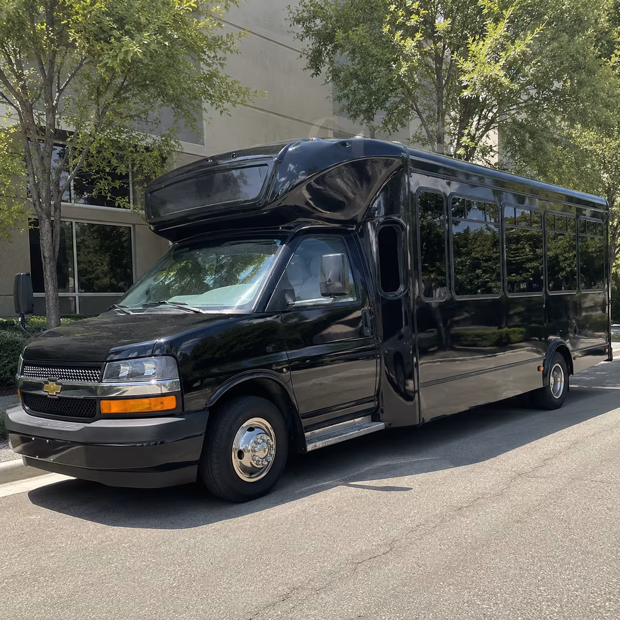 Peoria Prom & Homecoming Transportation party bus exterior