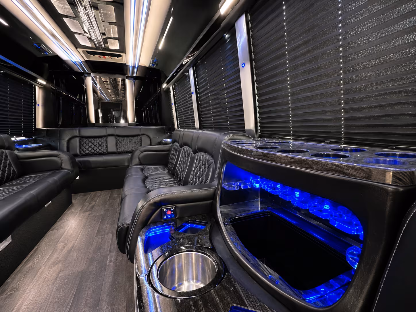 Peoria Prom & Homecoming Transportation party bus interior