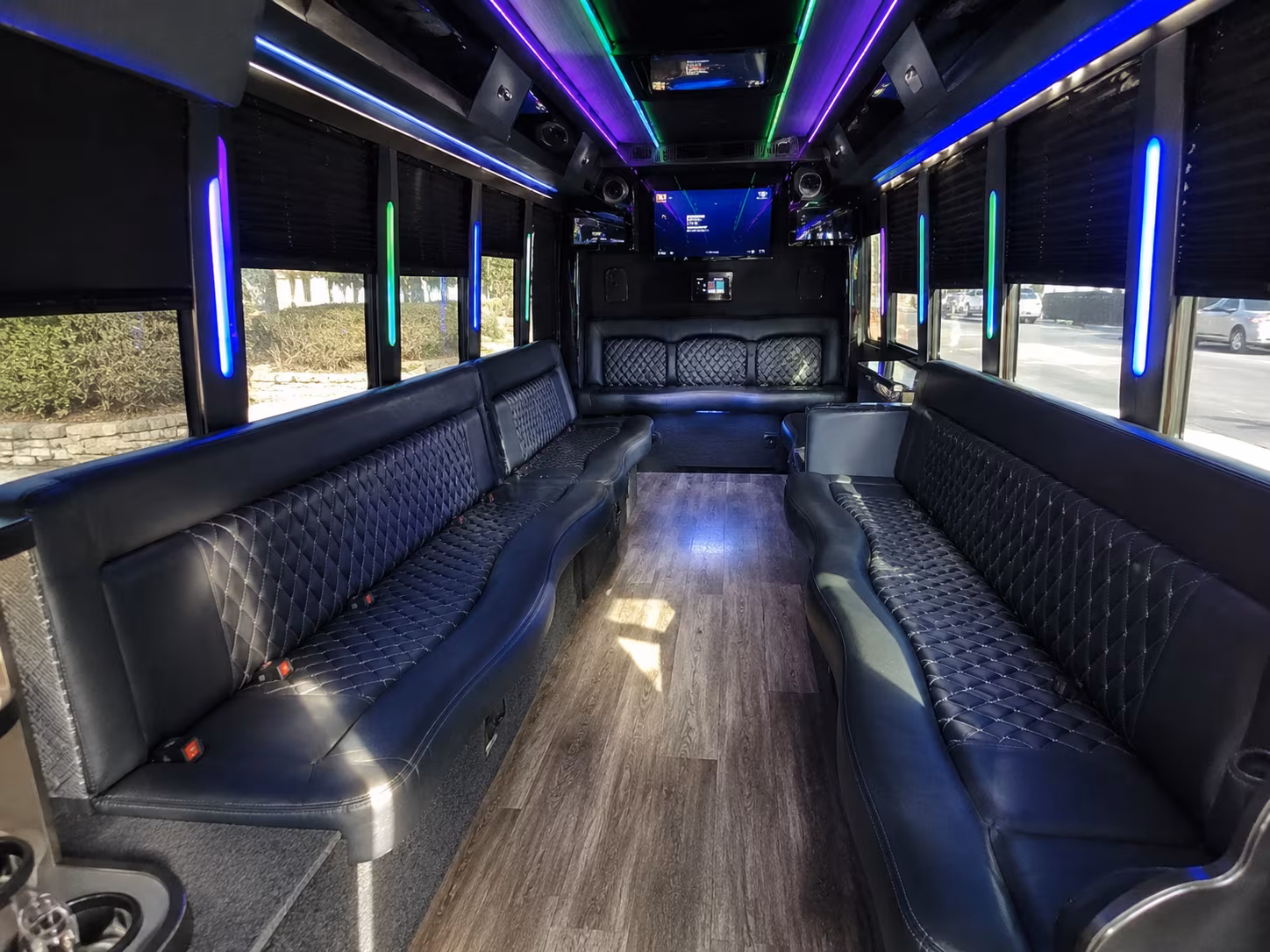 Peoria Wedding Transportation party bus exterior