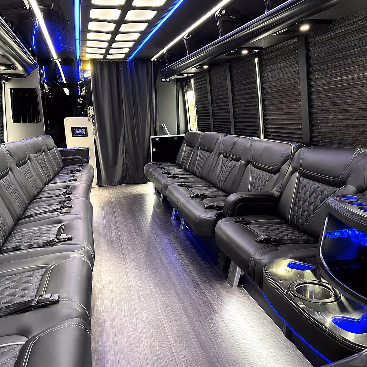 Peoria Wedding Transportation onboard seating