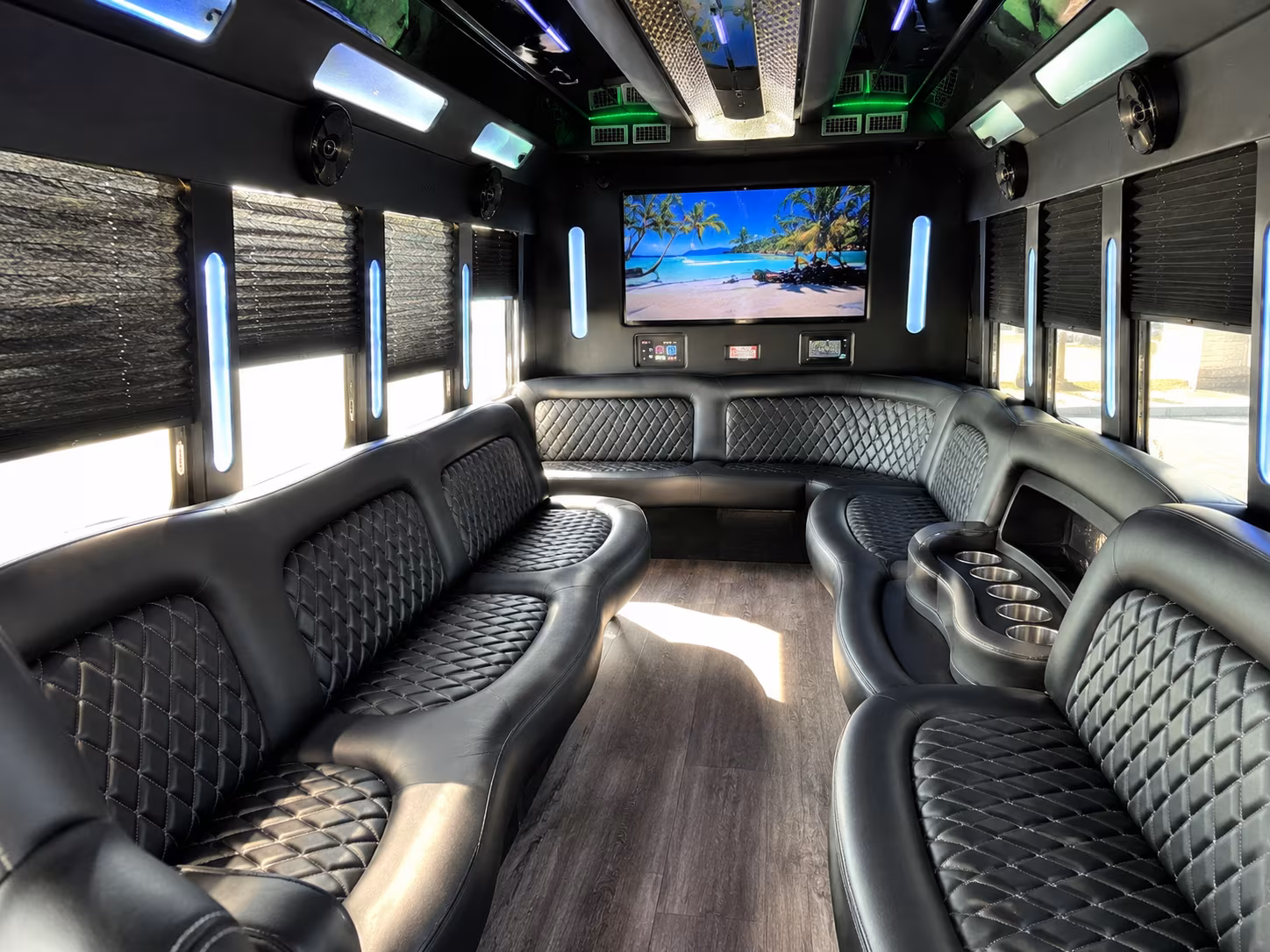 Peoria Wedding Transportation party bus exterior