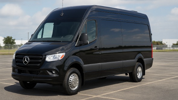 Exterior of Charter Bus Company Buckeye's 14 Passenger Sprinter Limousine in Buckeye