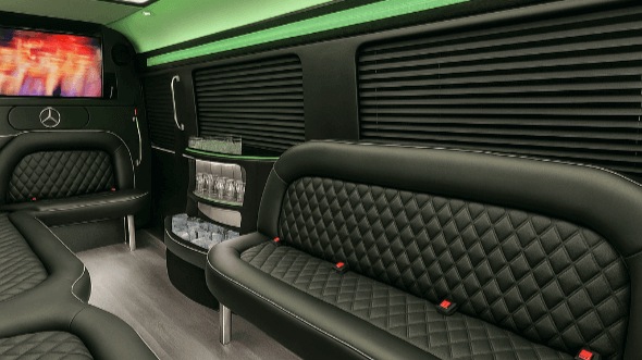 Interior of Peoria Party Bus Company's 18 Passenger Party Bus in Peoria