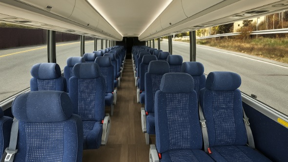 Interior of Charter Bus Company Peoria's 25 Passenger Mini Bus in Peoria