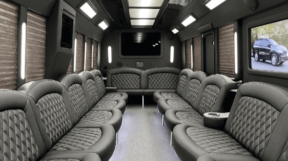 Interior of Charter Bus Company Chandler's 28 Passenger Party Bus in Chandler