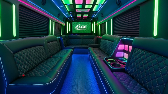 Interior of Charter Bus Company Buckeye's 30 Passenger Party Bus in Buckeye