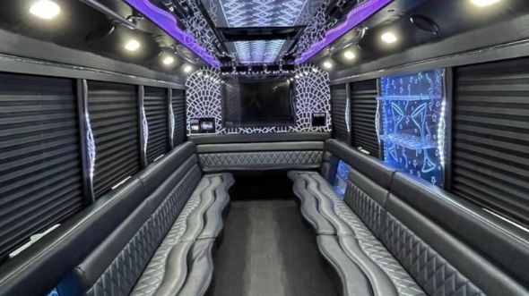 30 passenger party bus interior
