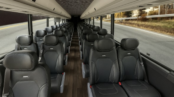 Interior of Charter Bus Company Peoria's 35 Passenger Mini Bus in Peoria