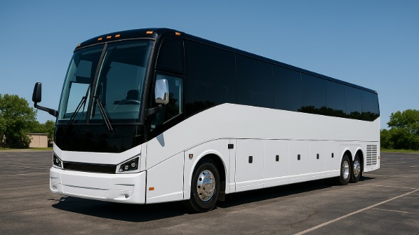 Exterior of Charter Bus Company Goodyear's 40 Passenger Party Bus in Goodyear