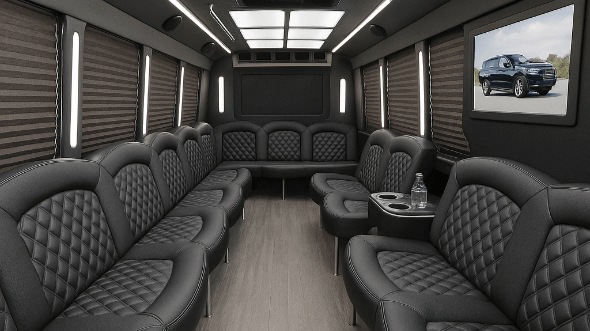 Interior of Charter Bus Company Chandler's 40 Passenger Party Bus in Chandler