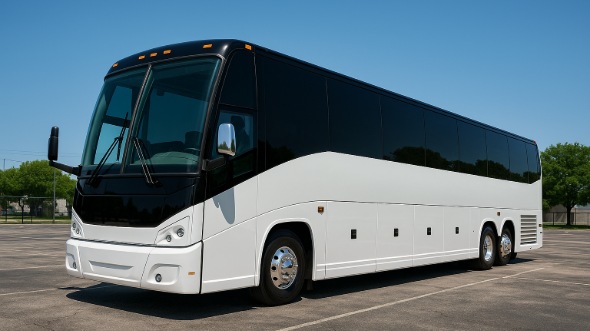 Exterior of Charter Bus Company Peoria's 45 Passenger Charter Bus in Peoria