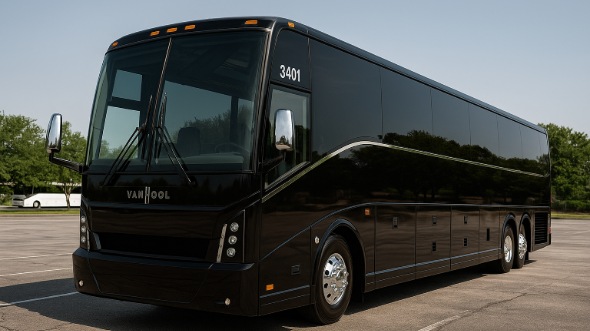 Exterior of Charter Bus Company Peoria's 47 Passenger Charter Bus in Peoria