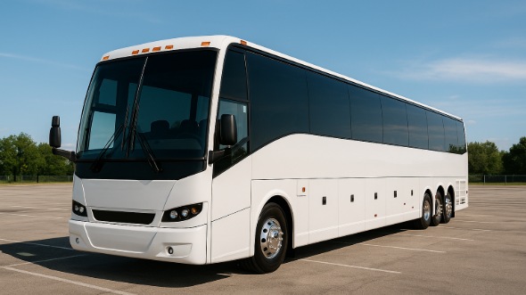 Exterior of Charter Bus Company Goodyear's 50 Passenger Party Bus in Goodyear