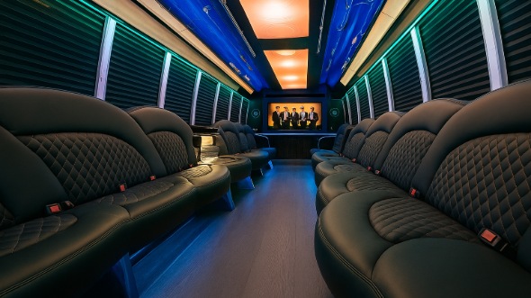 Interior of Charter Bus Company Avondale's 50 Passenger Party Bus in Avondale