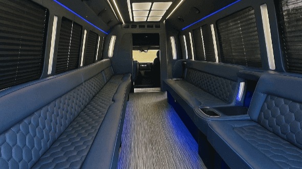 Interior of Charter Bus Company Phoenix's 50 Passenger Party Bus in Phoenix