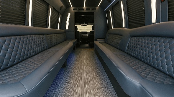 Interior of Charter Bus Company Surprise's 50 Passenger Party Bus in Surprise