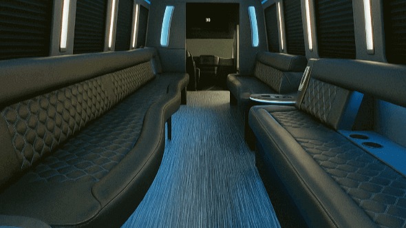Interior of Charter Bus Company Tempe's 50 Passenger Party Bus in Tempe