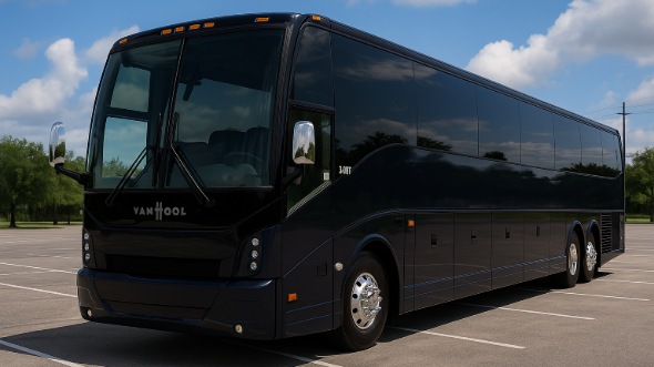 Exterior of Charter Bus Company Peoria's 51 Passenger Charter Bus in Peoria