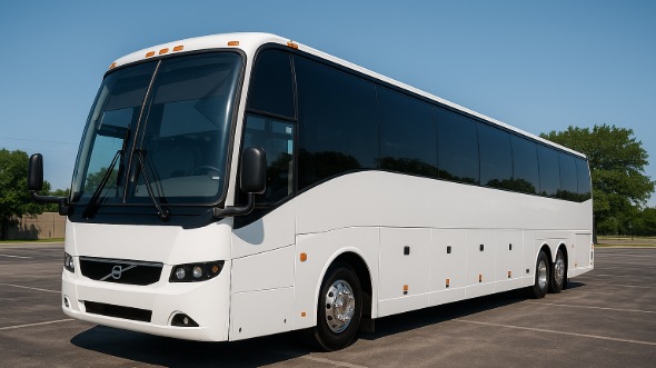 Exterior of Charter Bus Company Peoria's 55 Passenger Charter Bus in Peoria