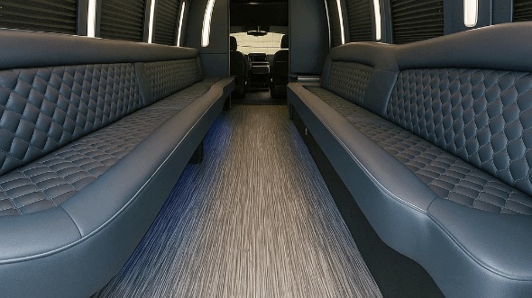 peoria 25 passenger party bus interior